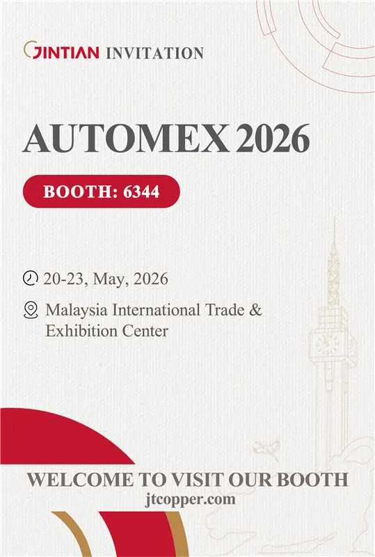 Empowering Automation with High-performance Magnet Wire! Jintian Copper is excited to be attending AUTOMEX 2026!